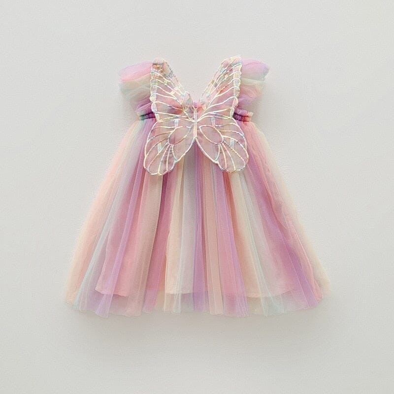 Vestido Infantil Colorido Borboleta | 6 Meses - 6 Anos