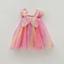 Vestido Infantil Colorido Borboleta | 6 Meses - 6 Anos